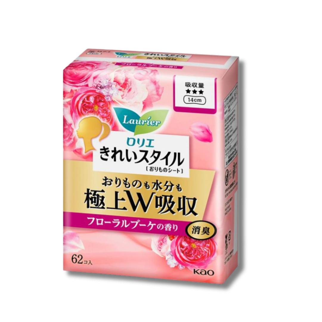 Laurier Kirei Style Lingerie Liner – Super Absorption Romantic Rose Scent