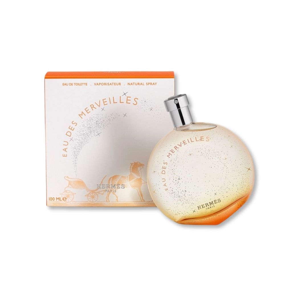 Hermès Eau des Merveilles Eau de Toilette woody amber perfume bottle