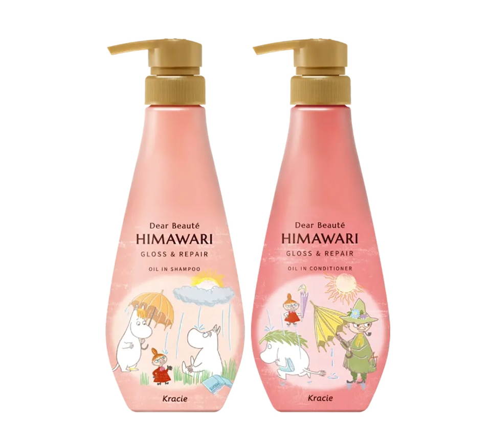 Dear Beaute Himawari x Moomin Oil In Shampoo & Conditioner Set