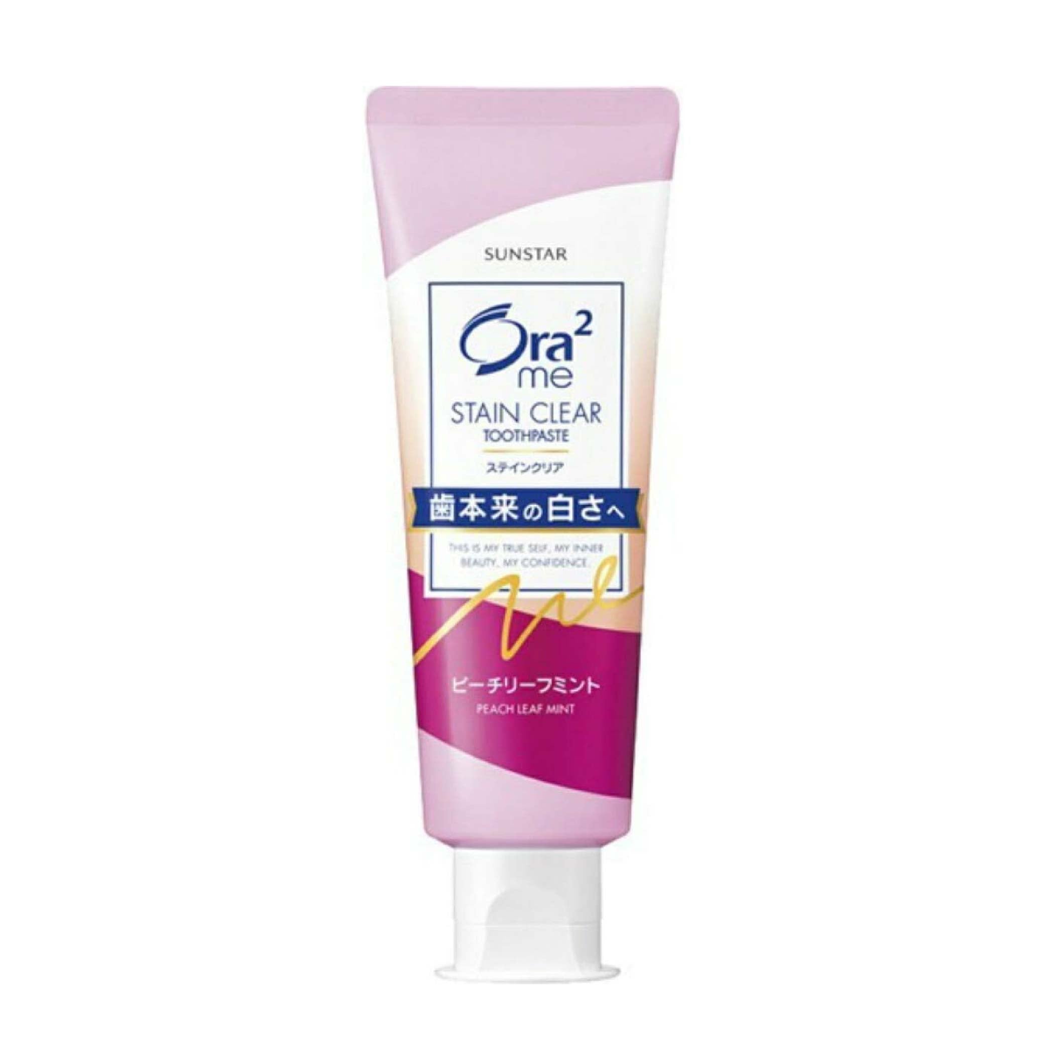 Ora2 Me Stain Clear Toothpaste Peach Leaf Mint