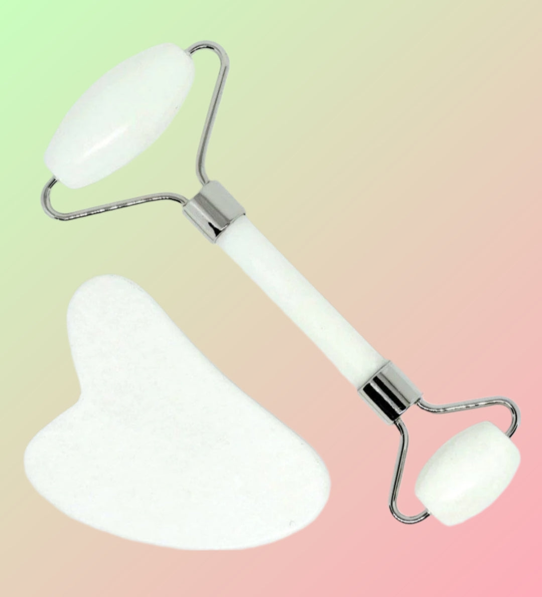 White Jade Roller & Gua Sha Set