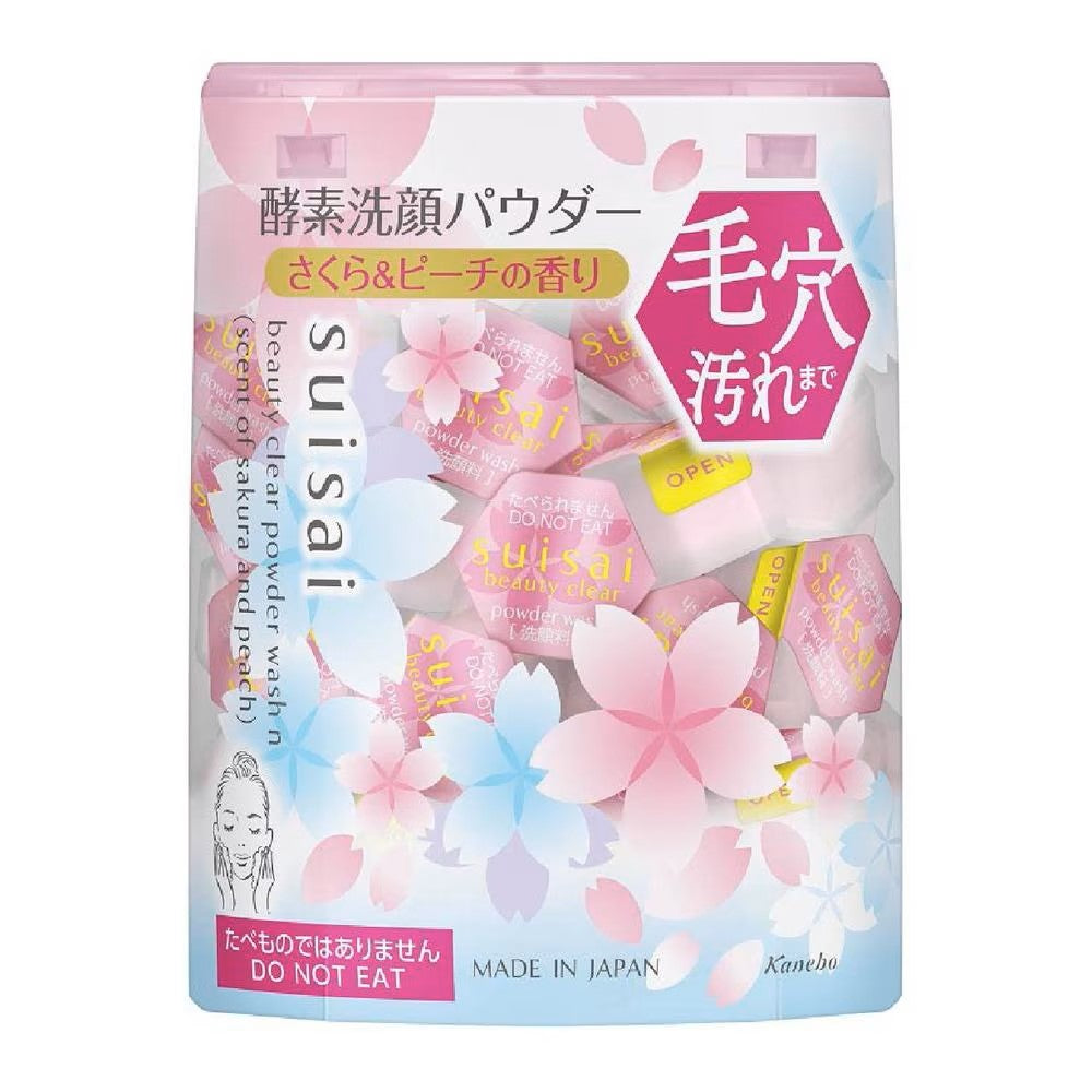 Suisai Sakura & Peach Beauty Clear Powder Wash N ( Limited Edition)
