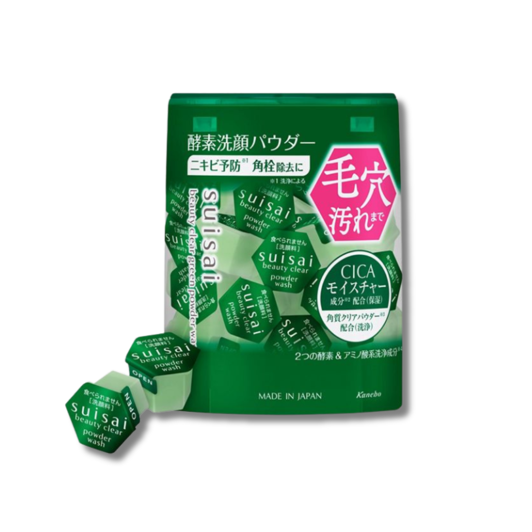 Suisai Beauty Clear Green Powder Wash |Anti-Acne | Sensitive Skin
