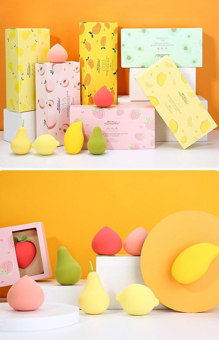 LEMON MAKEUP SPONGE SET - Muneeraskin