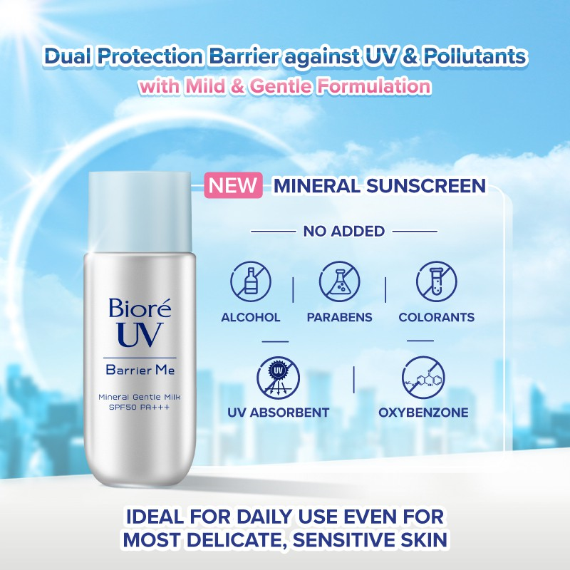 Biore UV Barrier Me Mineral Gentle Milk