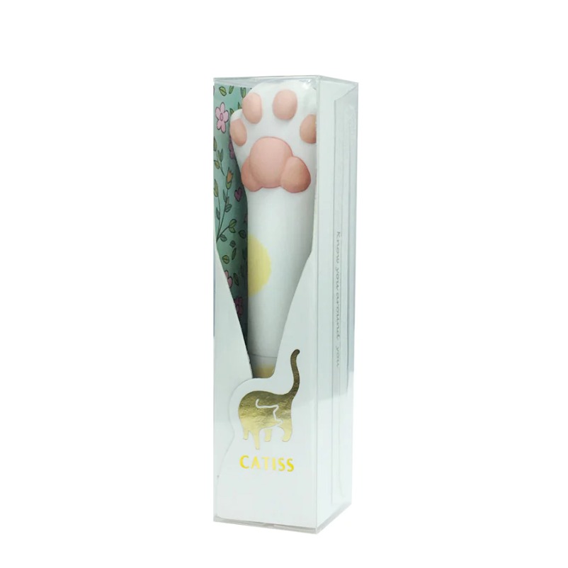 Tortoiseshell Cat Paw Lip Balm Berry Flavor & Natural Pink