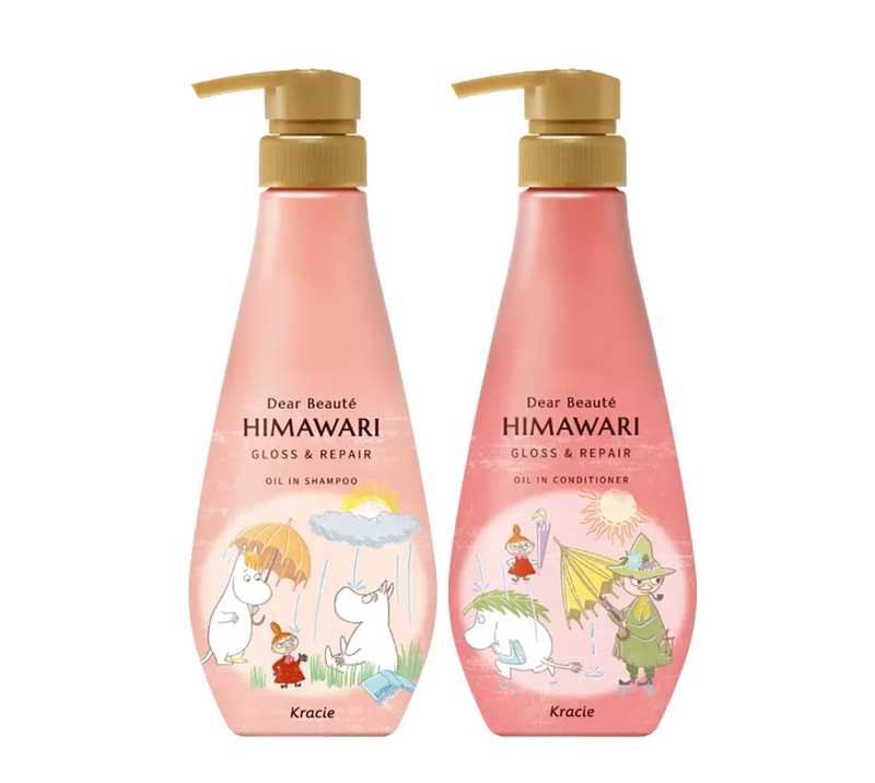 Dear Beaute Himawari x Moomin Oil In Shampoo & Conditioner Set