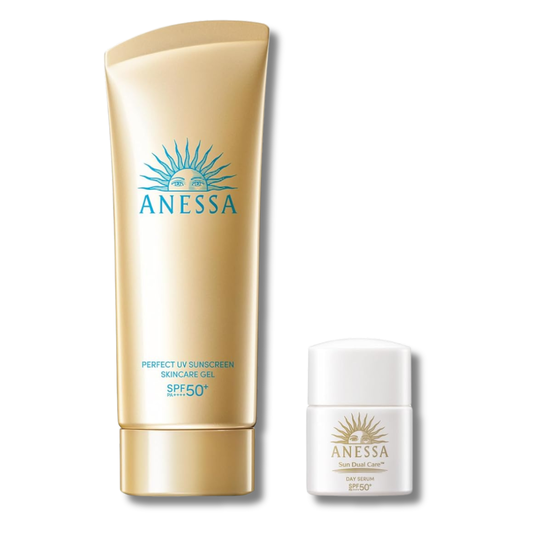 ANESSA PERFECT UV SKINCARE GEL NA Trial Set 90 g & DAY SERUM 6 ml
