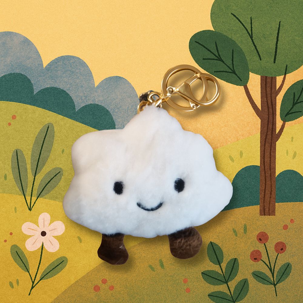 Cute Cloud Keychain