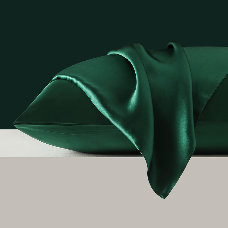 Pure Silk Pillowcase -Forest Green