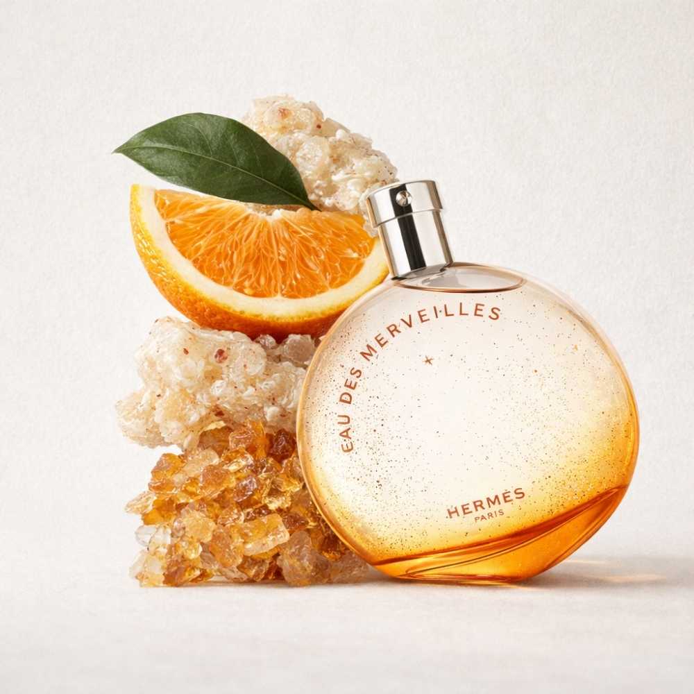 Hermès Eau des Merveilles elegant woody amber perfume for women