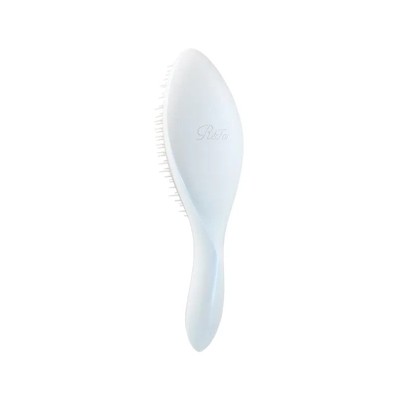 ReFa Aile Brush in Pearl— Japanese handled detangling and polishing hairbrush with curved head