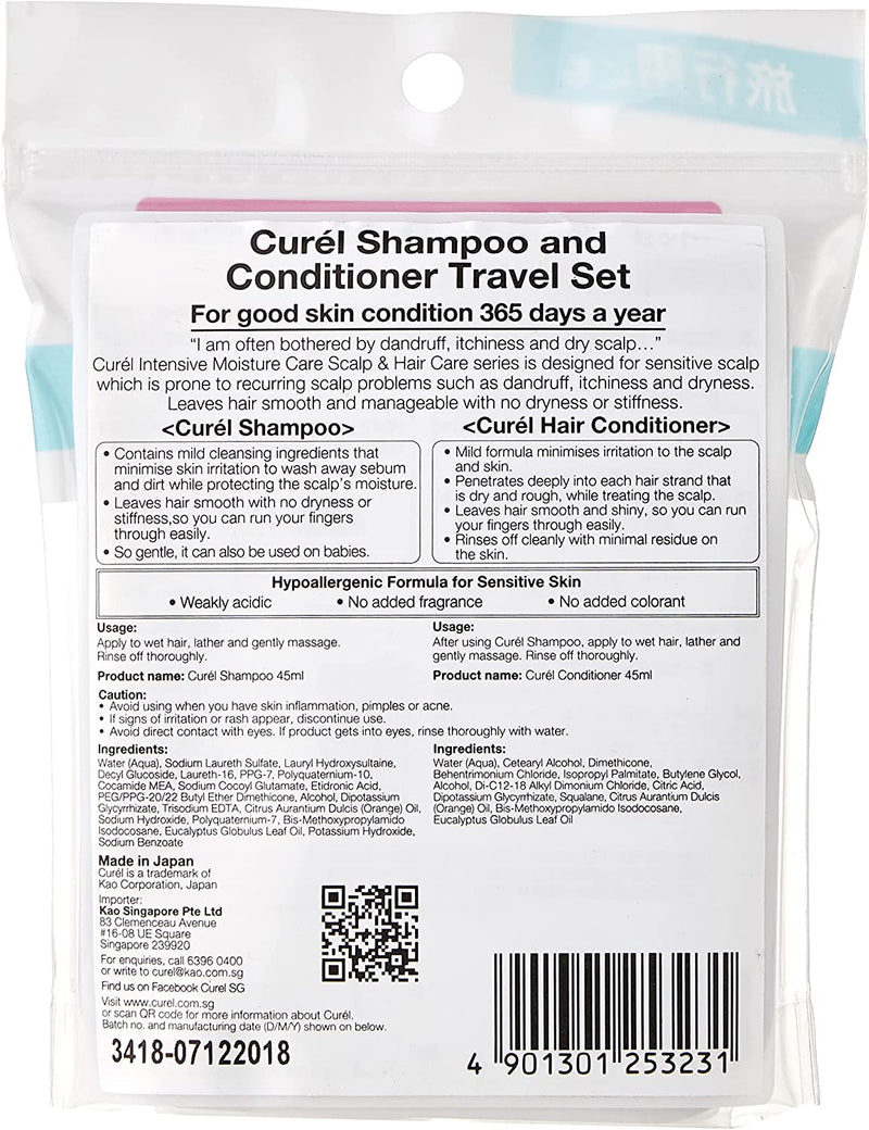 Curel Shampoo & Conditioner Mini Set